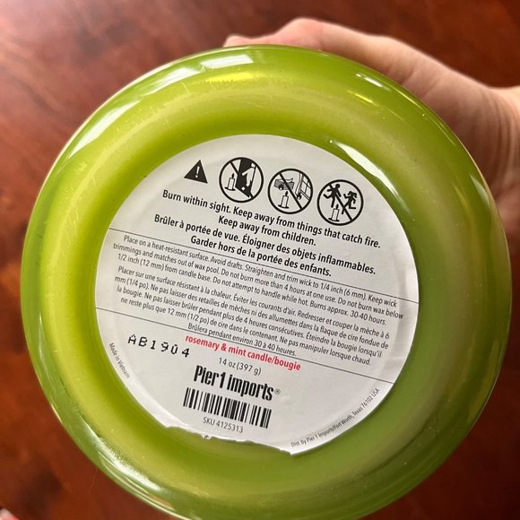 Pier 1 Accents Pier Imports 3wick Candle Rosemary Mint New Poshmark